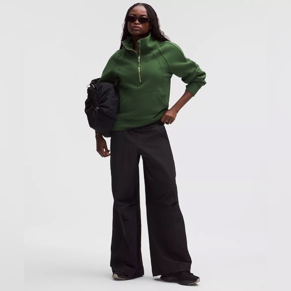 Lululemon Scuba Oversized Funnel Neck Half Zip - Loden Green/Gold - Medium/Large - Picture 2 of 15